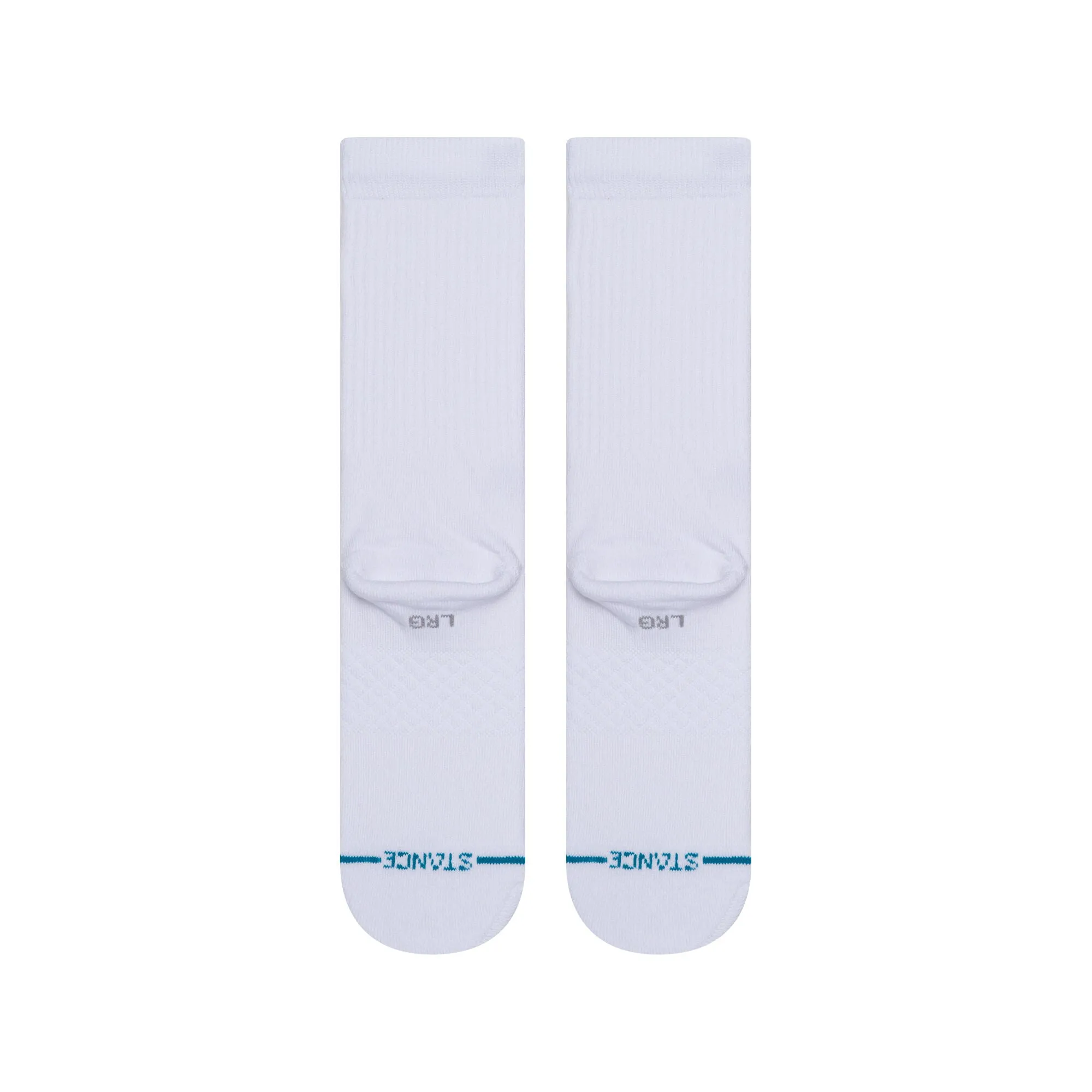 Adult Crew Socks - Icon - White / Black Logo