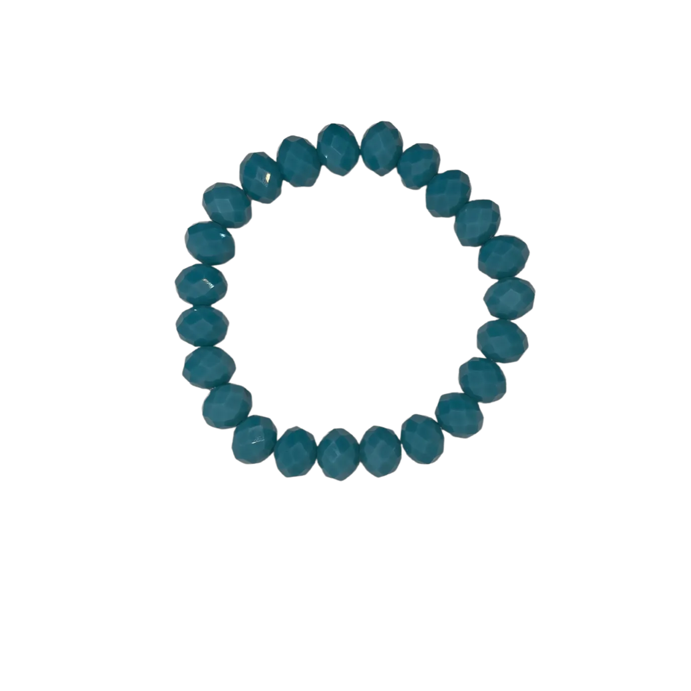 Peacock Crystal Faceted Rondelle 10mm Bracelet